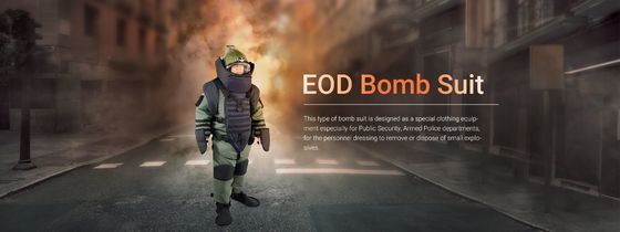 Olive Green Eod Bomb Suit fibra di Aramid del tessuto di 21 strato